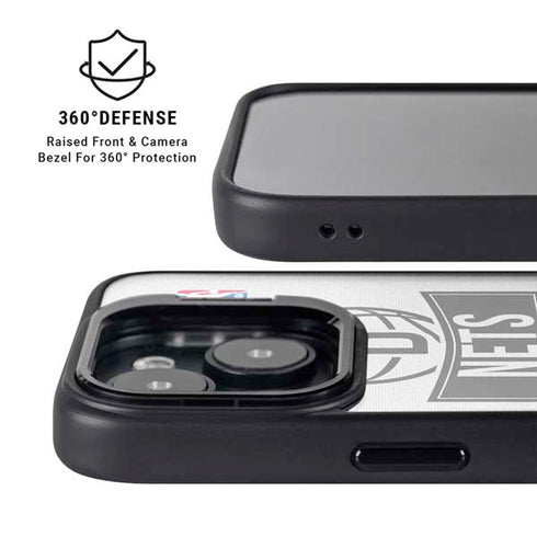 NBA Brooklyn Nets Static iPhone 15 Plus Kickstand Case