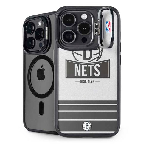 NBA Brooklyn Nets Static iPhone 15 Pro Kickstand Case