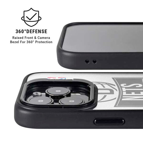 NBA Brooklyn Nets Static iPhone 15 Pro Max Kickstand Case