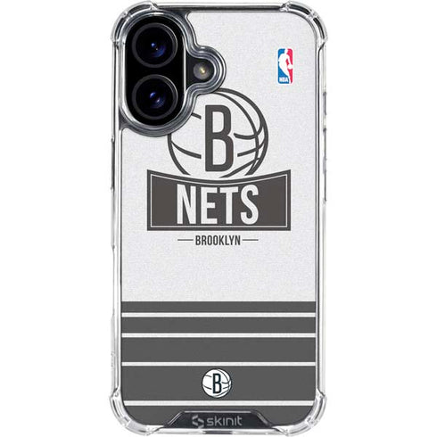 NBA Brooklyn Nets Static iPhone 16 Clear Case