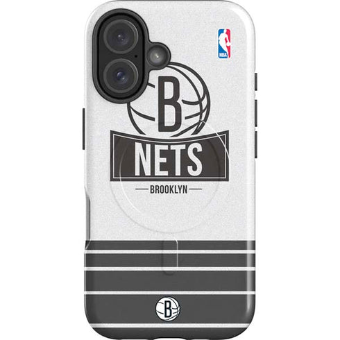 NBA Brooklyn Nets Static iPhone 16 Magsafe Impact Case