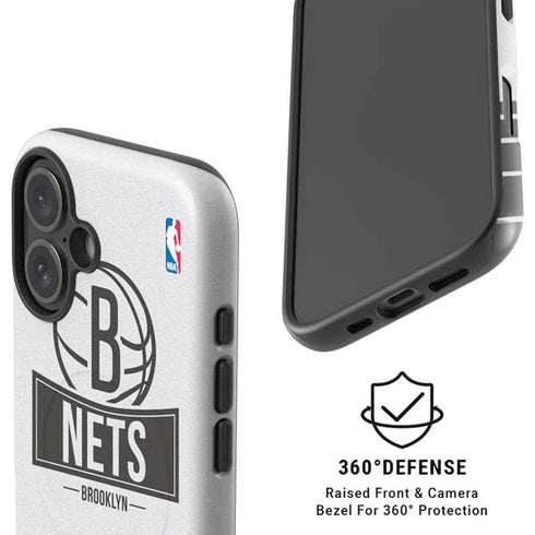NBA Brooklyn Nets Static iPhone 16 Magsafe Impact Case