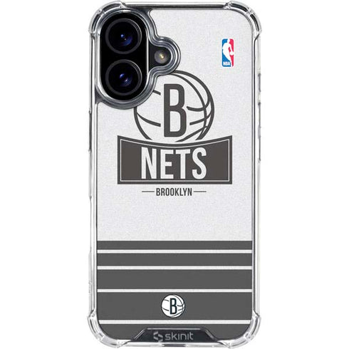 NBA Brooklyn Nets Static iPhone 16 Plus Clear Case