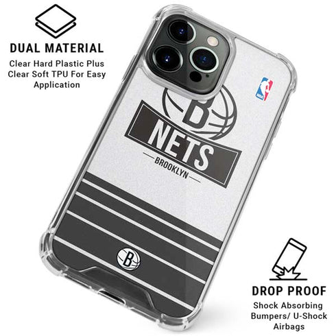 NBA Brooklyn Nets Static iPhone 16 Pro Clear Case