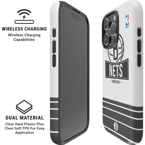 NBA Brooklyn Nets Static iPhone 16 Pro Magsafe Impact Case