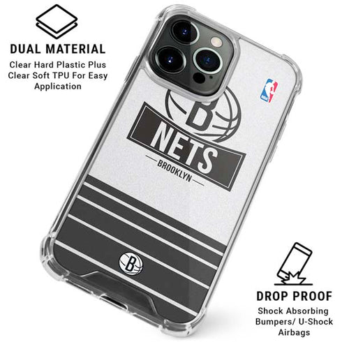 NBA Brooklyn Nets Static iPhone 16 Pro Max Clear Case