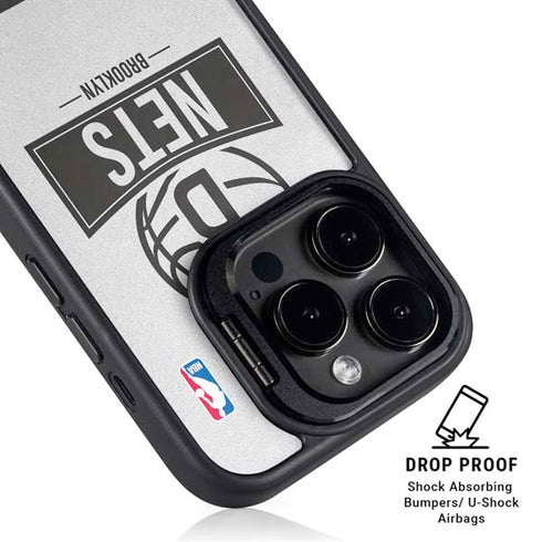 NBA Brooklyn Nets Static iPhone 16 Pro Max Kickstand Case