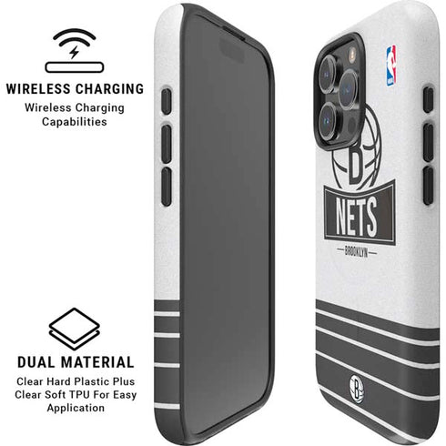 NBA Brooklyn Nets Static iPhone 16 Pro Max Magsafe Impact Case