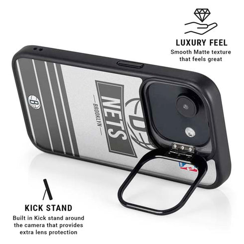 NBA Brooklyn Nets Static iPhone 16e Kickstand Case