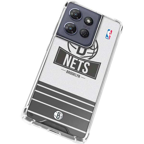 NBA Brooklyn Nets Static Moto G 5G (2025) Clear Case
