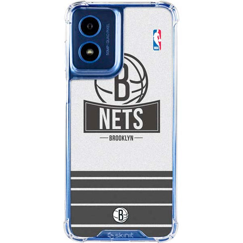 NBA Brooklyn Nets Static Moto G 5G (2024) Clear Case