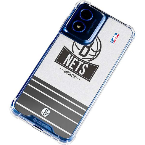 NBA Brooklyn Nets Static Moto G 5G (2024) Clear Case
