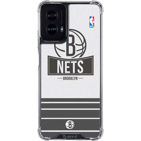 NBA Brooklyn Nets Static Moto G Power 5G (2024) Clear Case