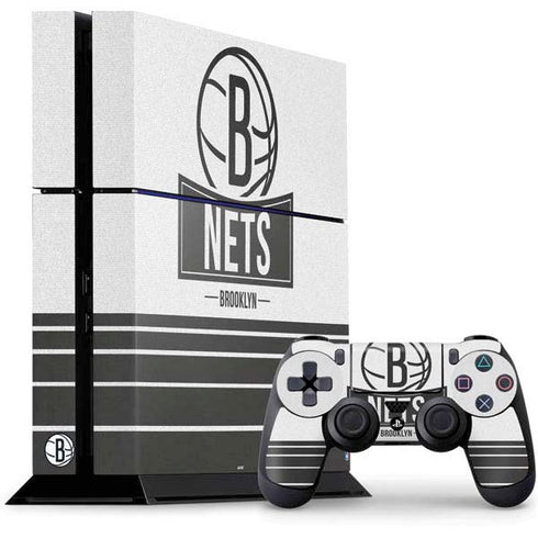NBA Brooklyn Nets Static PS4 Console and Controller Bundle Skin