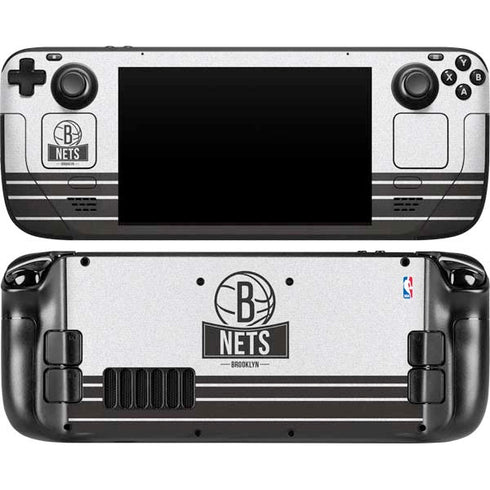NBA Brooklyn Nets Static Steam Deck Handheld Gaming Computer Skin