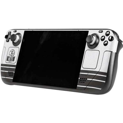 NBA Brooklyn Nets Static Steam Deck Handheld Gaming Computer Skin