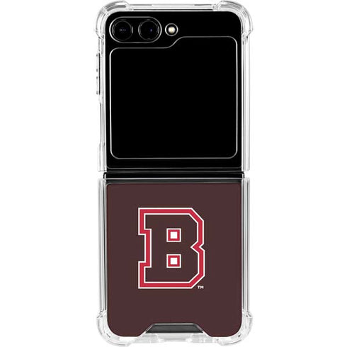 Brown University B Logo Galaxy Z Flip6 Clear Case