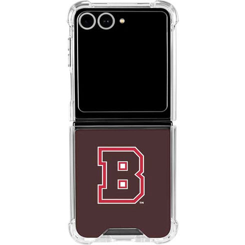 Brown University B Logo Galaxy Z Flip7 Clear Case