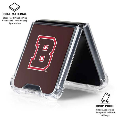 Brown University B Logo Galaxy Z Flip7 Clear Case