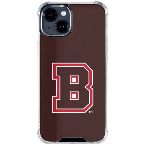 Brown University B Logo iPhone 15 Clear Case