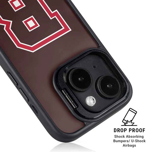 Brown University B Logo iPhone 15 Plus Kickstand Case
