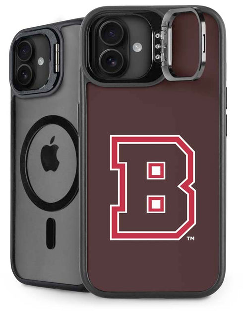 Brown University B Logo iPhone 16 Plus Kickstand Case