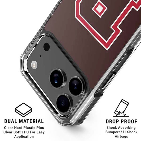 Brown University B Logo iPhone 17 Pro Clear Case
