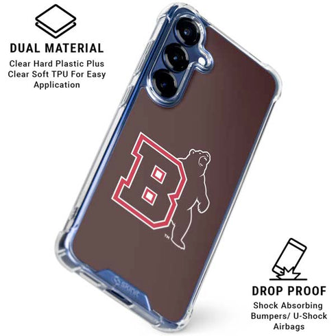 Brown University Bears Logo Galaxy S25 FE Clear Case