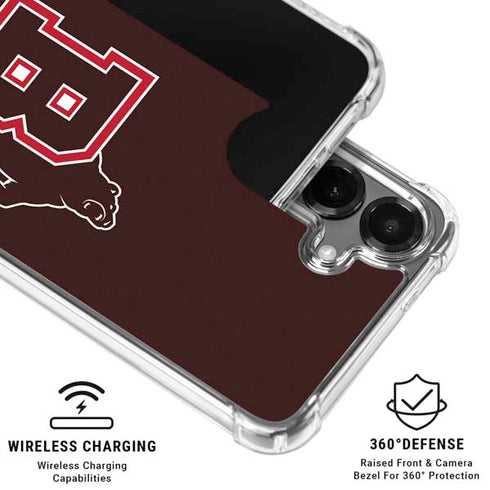 Brown University Bears Logo Galaxy S26 Clear Case