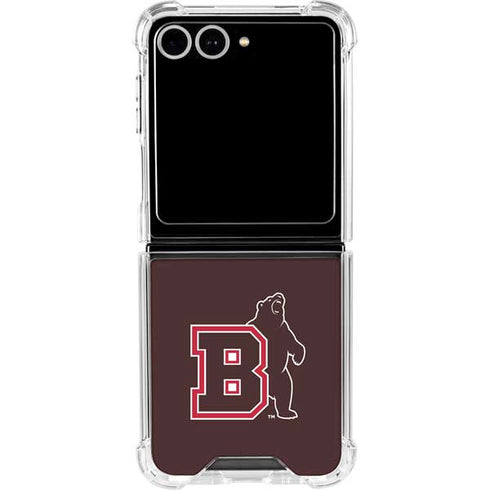 Brown University Bears Logo Galaxy Z Flip7 Clear Case