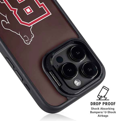 Brown University Bears Logo iPhone 14 Pro Kickstand Case