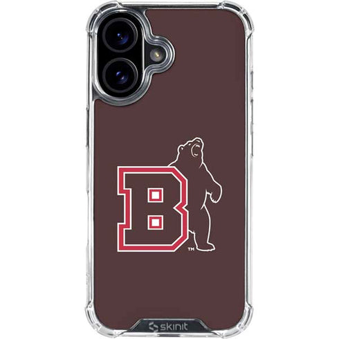 Brown University Bears Logo iPhone 16 Plus Clear Case