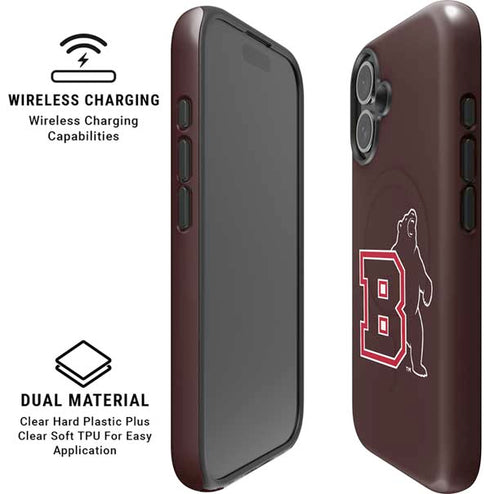 Brown University Bears Logo iPhone 16 Plus Magsafe Impact Case