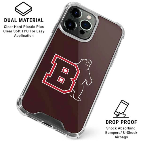 Brown University Bears Logo iPhone 16 Pro Clear Case