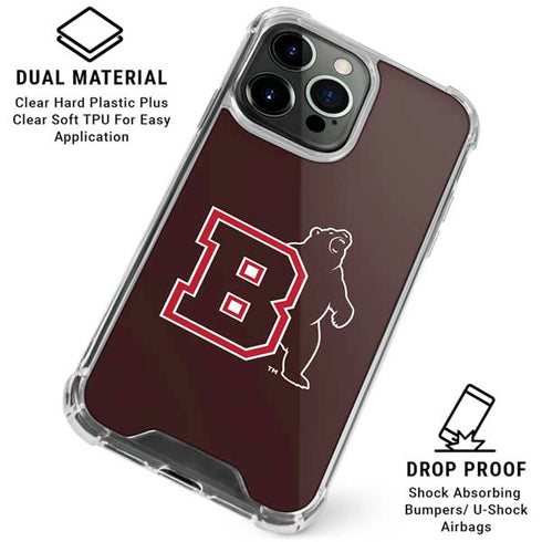 Brown University Bears Logo iPhone 16 Pro Max Clear Case