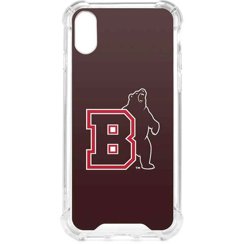 Brown University Bears Logo iPhone XS Clear Case