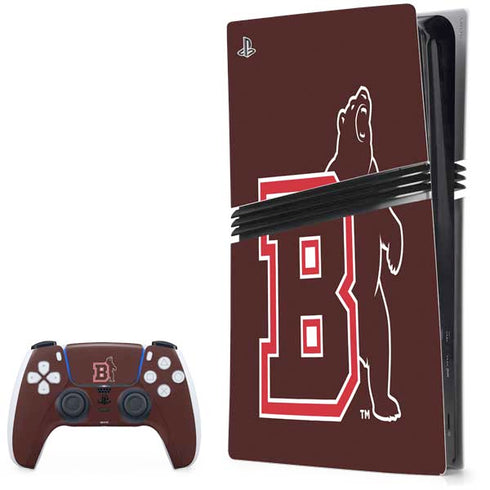 Brown University Bears Logo PS5 Pro Bundle Skin
