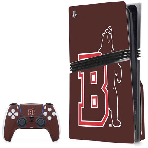 Brown University Bears Logo PS5 Pro Disk Bundle Skin