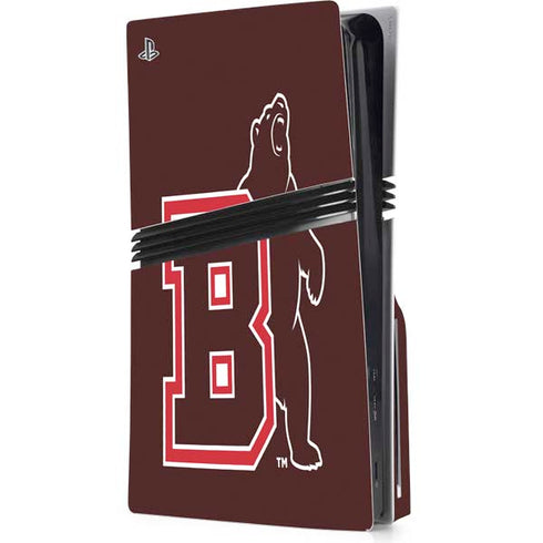 Brown University Bears Logo PS5 Pro Disk Console Skin