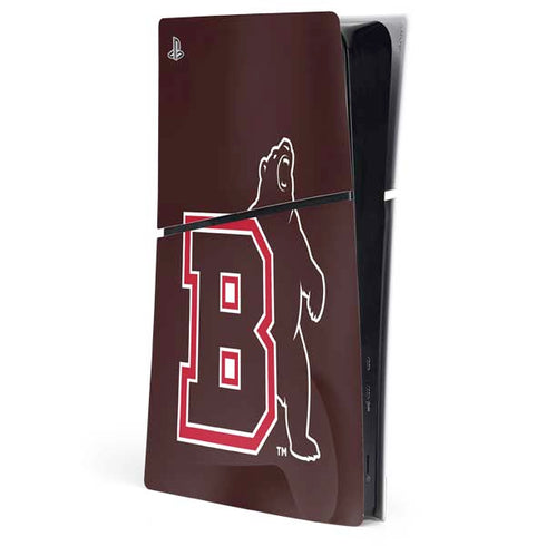 Brown University Bears Logo PS5 Slim Digital Edition Console Skin