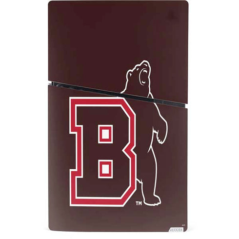 Brown University Bears Logo PS5 Slim Digital Edition Console Skin