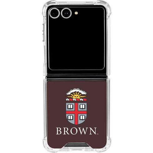 Brown University Primary Logo Galaxy Z Flip7 Clear Case