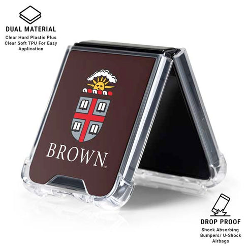 Brown University Primary Logo Galaxy Z Flip7 Clear Case