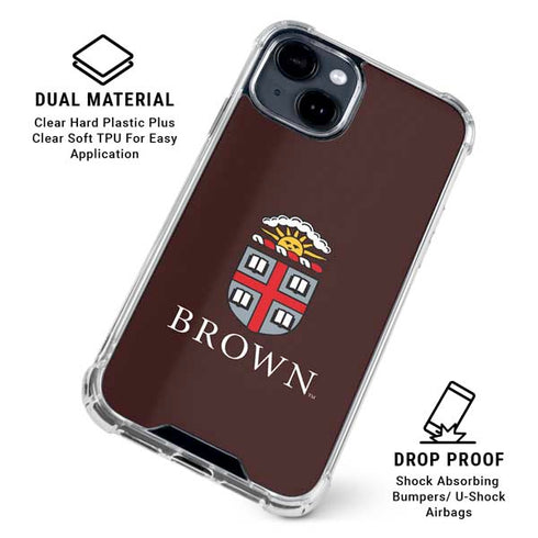 Brown University Primary Logo iPhone 15 Clear Case
