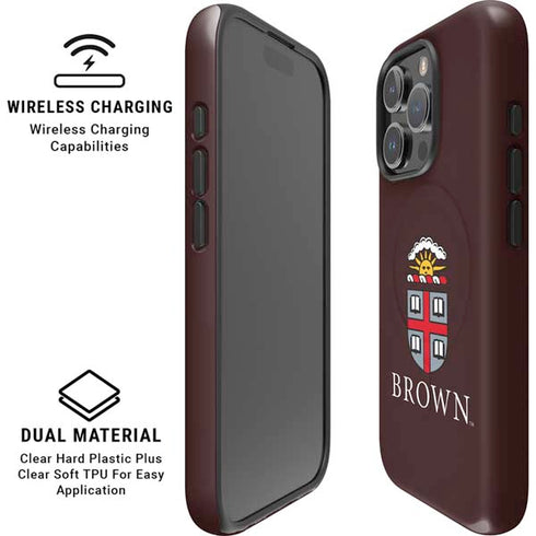 Brown University Primary Logo iPhone 16 Pro Max Magsafe Impact Case
