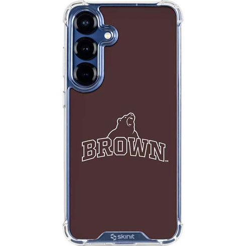 Brown University Outlined Galaxy S25 Plus Clear Case