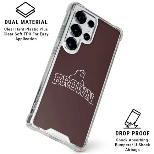 Brown University Outlined Galaxy S26 Ultra Clear Case