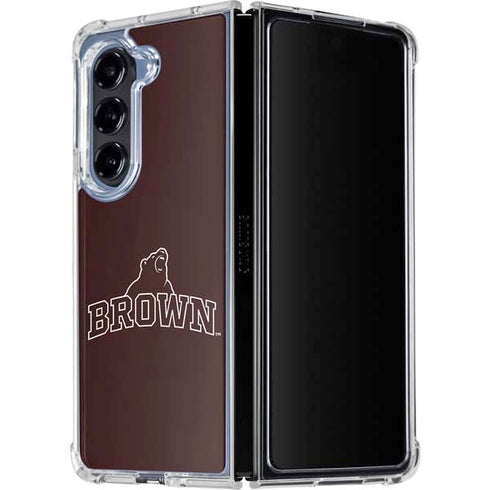 Brown University Outlined Galaxy Z Fold5 5G Clear Case