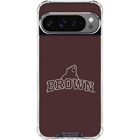 Brown University Outlined Google Pixel 10 Pro XL Clear Case