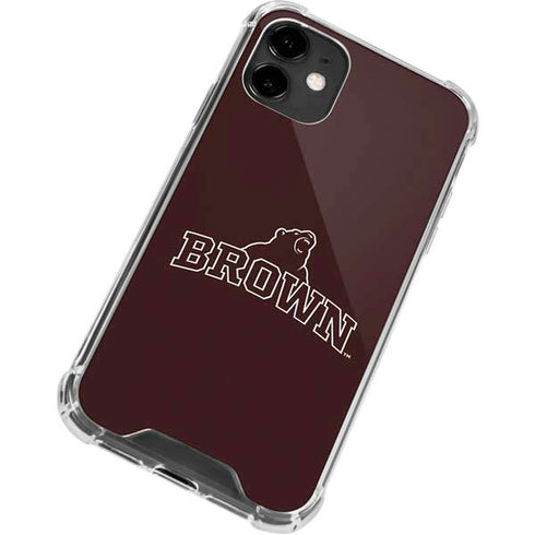 Brown University Outlined iPhone 12 Clear Case